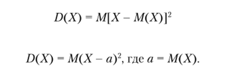 Определение 12.6. Дисперсией D(X) случайной величины X называется математическое ожидание квадрата ее отклонения от математического ожидания: