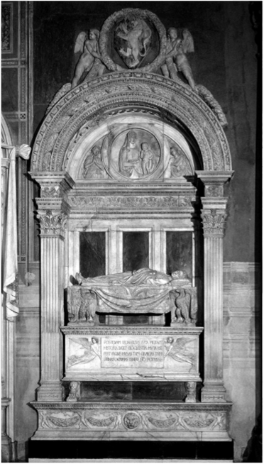 Гробница Леонардо Бруни. 1450. Бернардо Росселино (1409—1464). Базилика Санта-Кроче. Флоренция.