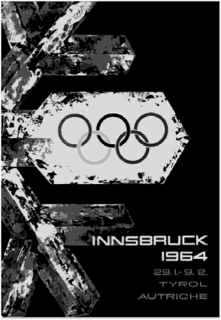 Плакат IX Олимпийских зимних игр 1964 г. в Инсбруке.
