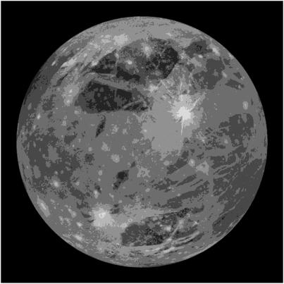 Спутник Юпитера Ганимед (Фото.