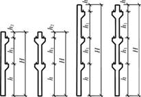 Типы сборных колонн сплошного сечения для многоэтажных зданий с консолями для опирания ригелей междуэтажных перекрытий.