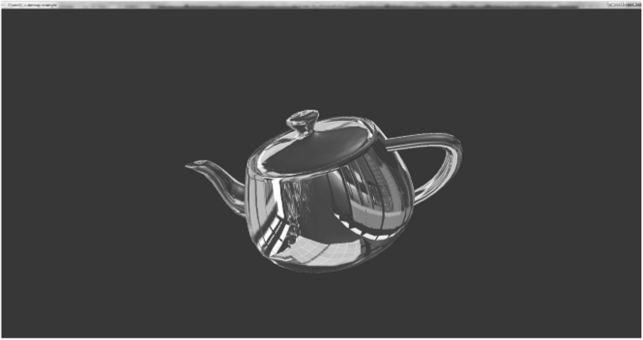 Изображение чайника е наложенной на него кубической текстурой.