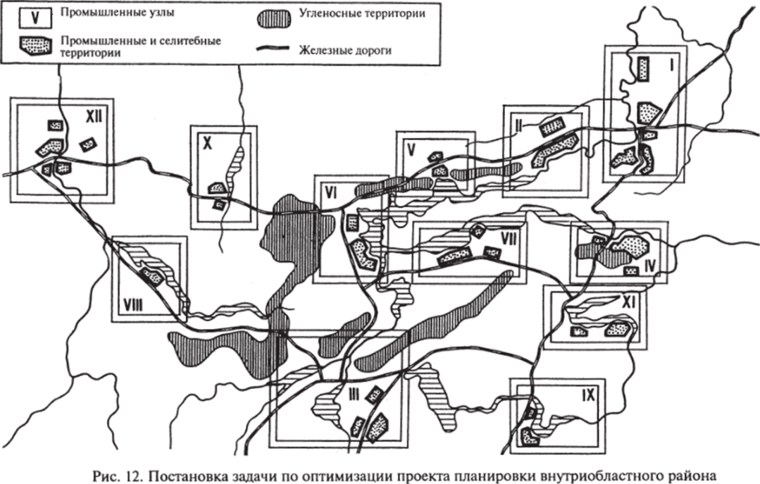 Модели оптимизации схемы районной планировки субъекта РФ — области (края).