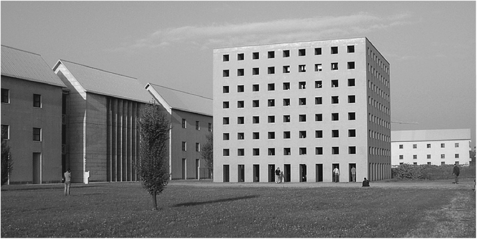 Рис. 5.9. Кладбище Сан-Каталдо в Италии (1978—1984). Архит. А. Росси.