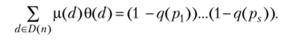 4 По теореме 5.16 функция 6(п) = р(п)В(п) мультипликативна. Тогда по теореме 5.1 г получаем нужное равенство, так как 8(/?) = -9(/?) при простом /?. ?