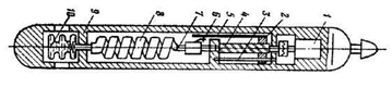 Схема глубинного геликсного манометра типа МГН - 2.