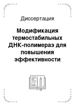 Диссертация: Модификация термостабильных ДНК-полимераз для повышения эффективности синтеза ДНК