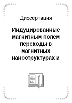 Диссертация: Индуцированные магнитным полем переходы в магнитных наноструктурах и молекулярных магнетиках