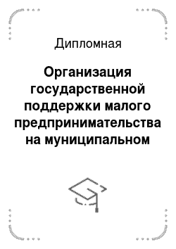 Дипломная: Организация государственной поддержки малого предпринимательства на муниципальном уровне (на примере г. Белово)