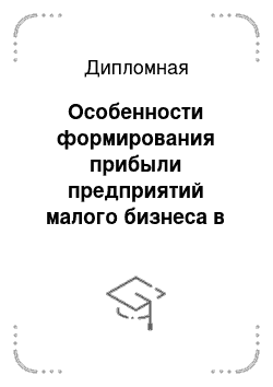 Дипломная: Особенности формирования прибыли предприятий малого бизнеса в России на примере ООО «ВИТЕКС»