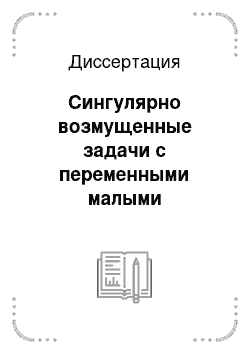 Диссертация: Сингулярно возмущенные задачи с переменными малыми параметрами