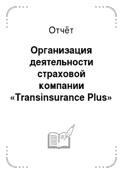 Отчёт: Организация деятельности страховой компании «Transinsurance Plus»