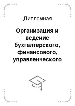 Дипломная: Организация и ведение бухгалтерского, финансового, управленческого и налогового учета ИП «Салыкова»
