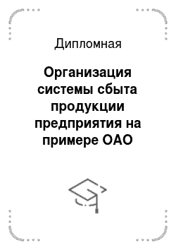 Дипломная: Организация системы сбыта продукции предприятия на примере ОАО «Сильвинит»