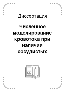 Диссертация: Численное моделирование кровотока при наличии сосудистых имплантатов или патологий