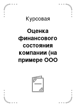 Курсовая: Оценка финансового состояния компании (на примере ООО «Вояж»)