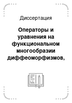 Диссертация: Операторы и уравнения на функциональном многообразии диффеоморфизмов, связанные с геометрическими методами в механике