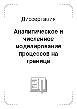 Диссертация: Аналитическое и численное моделирование процессов на границе атмосфера — поверхность песчаной почвы при ветре