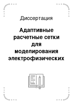 Диссертация: Адаптивные расчетные сетки для моделирования электрофизических процессов в полупроводниковых структурах