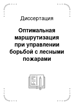 Диссертация: Оптимальная маршрутизация при управлении борьбой с лесными пожарами