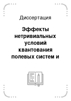 Диссертация: Эффекты нетривиальных условий квантования полевых систем и поляризации в глубоконеупругом рассеянии