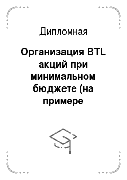Дипломная: Организация BTL акций при минимальном бюджете (на примере рекламного агентства Nice)