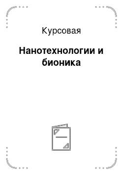 Курсовая: Нанотехнологии и бионика