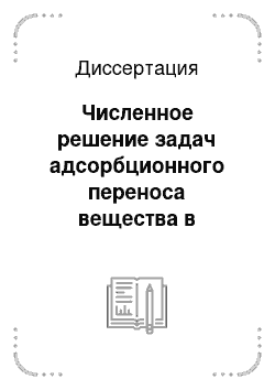 Диссертация: Численное решение задач адсорбционного переноса вещества в пористых средах