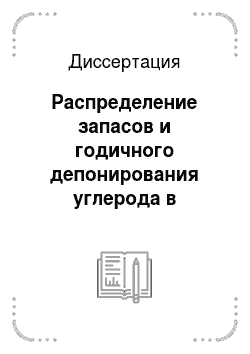 Диссертация: Распределение запасов и годичного депонирования углерода в фитомассе лесов Пермского края