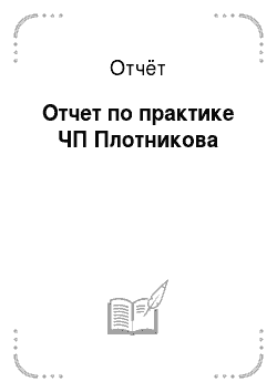 Отчёт: Отчет по практике ЧП Плотникова