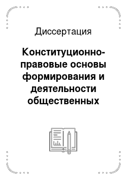 Диссертация: Конституционно-правовые основы формирования и деятельности общественных палат субъектов Российской Федерации