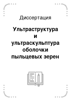 Диссертация: Ультраструктура и ультраскульптура оболочки пыльцевых зерен представителей семейства Liliaceae Juss. в связи с вопросами их систематики