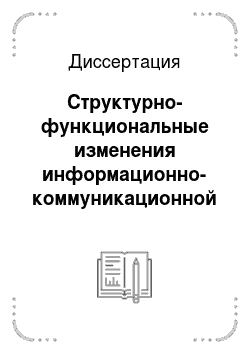 Диссертация: Структурно-функциональные изменения информационно-коммуникационной среды российского общества