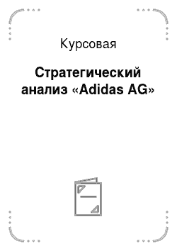 Курсовая: Стратегический анализ «Adidas AG»