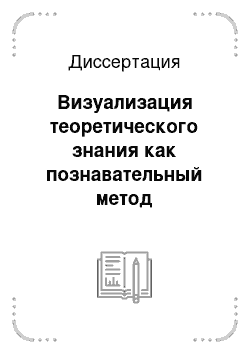 Диссертация: Визуализация теоретического знания как познавательный метод