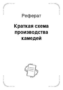 Реферат: Краткая схема производства камедей