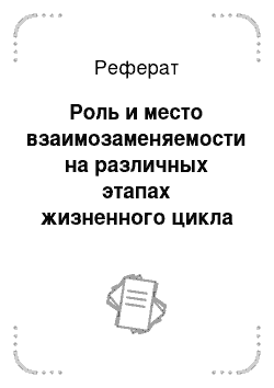 Реферат: Роль и место взаимозаменяемости на различных этапах жизненного цикла изделия