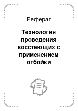 Реферат: Технология проведения восстающих с применением отбойки глубокими скважинами