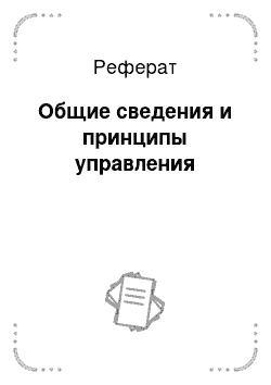 Реферат: Общие сведения и принципы управления