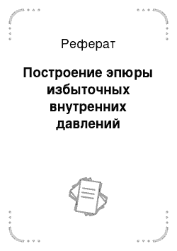 Реферат: Построение эпюры избыточных внутренних давлений