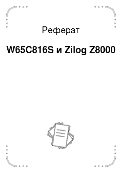 Реферат: W65C816S и Zilog Z8000