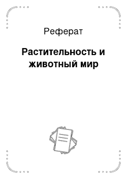 Реферат: Растительность и животный мир