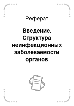 Реферат: Введение. Структура неинфекционных заболеваемости органов пищеварительной системы в разных возрастных группах: причины, профилактика