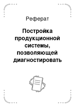 Реферат: Постройка продукционной системы, позволяющей диагностировать миому матки и внутренний эндометриоз