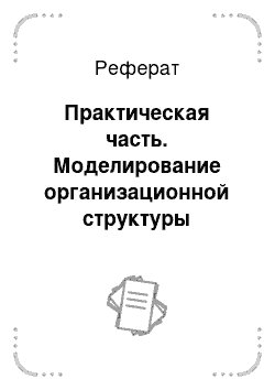 Реферат: Практическая часть. Моделирование организационной структуры предприятия с использованием Aris Express