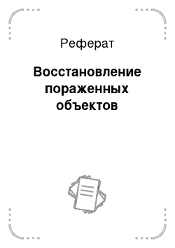 Реферат: Восстановление пораженных объектов