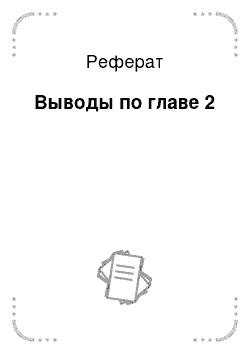 Реферат: Выводы по главе 2