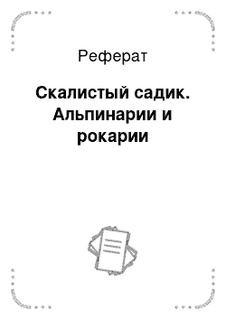 Реферат: Скалистый садик. Альпинарии и рокарии