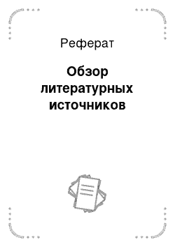 Реферат: Обзор литературных источников