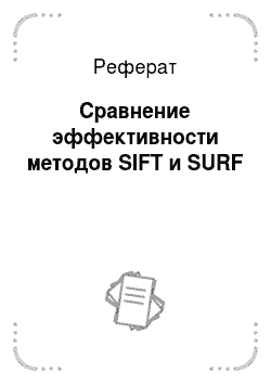 Реферат: Сравнение эффективности методов SIFT и SURF